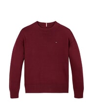 TOMMY HILFIGER TH KIDS Maglione girocollo in cotone deep rouge - Maglioni Bambini - 3