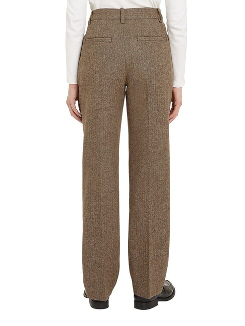 TH  Pantaloni misto lana brown herringbone - Pantaloni Donna