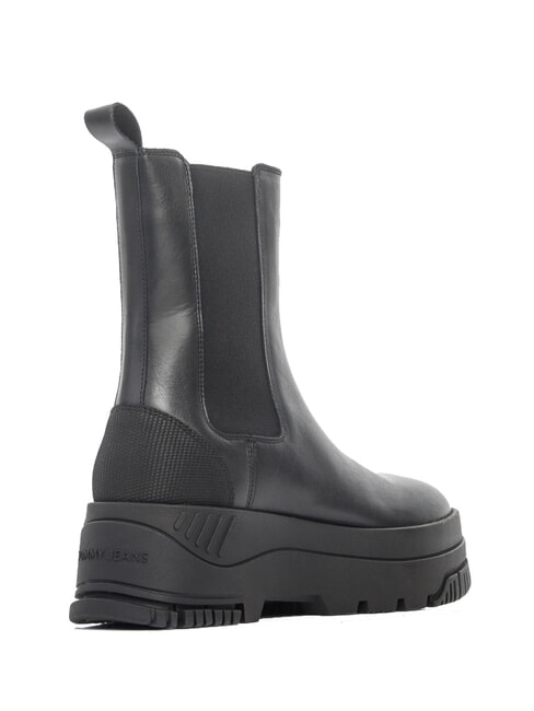 TH JEANS  Stivaletti alti in pelle black - Scarpe Donna