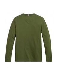 TOMMY HILFIGER TH KIDS T-Shirt a maniche lunghe utility olive - T-shirt Bambino - 2