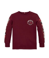 TOMMY HILFIGER TH KIDS T-Shirt in cotone a maniche lunghe deep rouge - T-shirt Bambino - 3