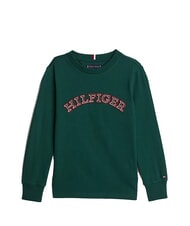 TOMMY HILFIGER TH KIDS T-Shirt in cotone manica lunga ornamental green - T-shirt Bambino - 3