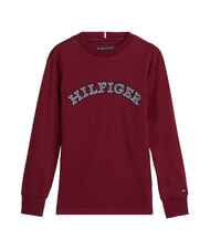 TOMMY HILFIGER TH KIDS T-Shirt in cotone manica lunga deep rouge - T-shirt Bambino - 3
