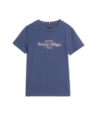 TOMMY HILFIGER TH KIDS Maglietta in cotone maniche corte aegean sea - T-shirt Bambino - 3
