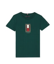 TOMMY HILFIGER TH KIDS T-Shirt in cotone Bambino ornamental green - T-shirt Bambino - 3