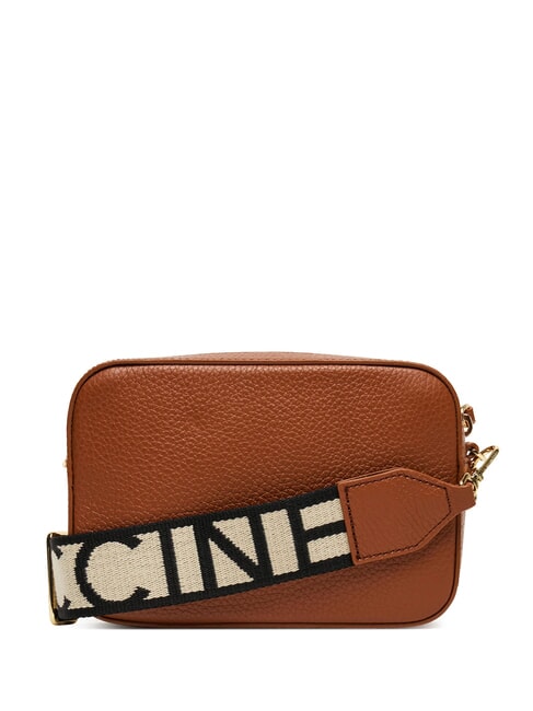 TEBE Borsa a tracolla in pelle martellata cognac - Borse Donna