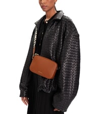 COCCINELLE TEBE Borsa a tracolla in pelle martellata cognac - Borse Donna - 4