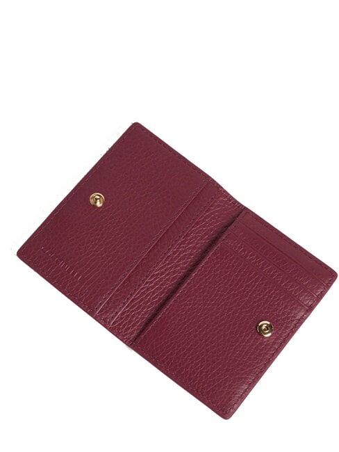 METALLIC SOFT Portafoglio verticale in pelle ribes - Portafogli Donna
