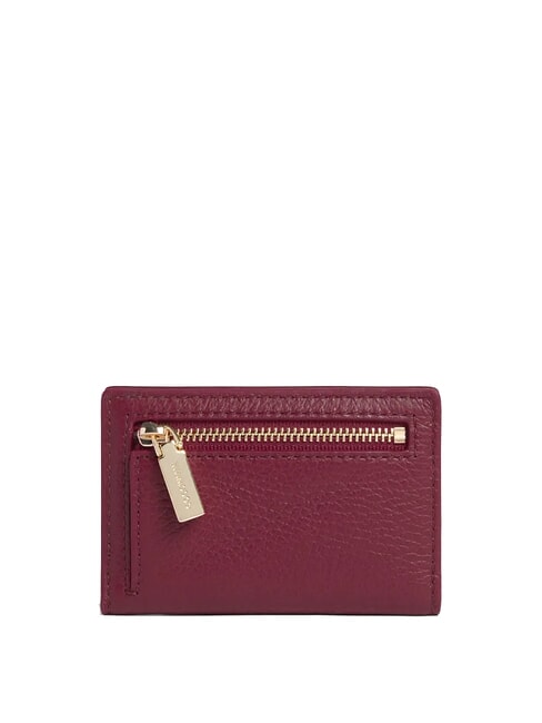 METALLIC SOFT Portafoglio verticale in pelle ribes - Portafogli Donna