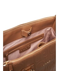 LIUJO MANHATTAN Borsa satchel media con logo suede - Borse Donna - 3