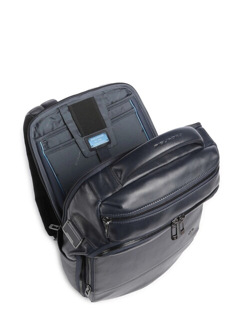 W136 Zaino porta PC 14", in pelle blu - Zaini da lavoro porta PC