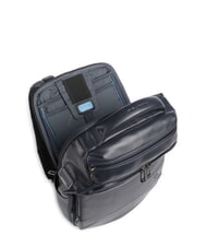 PIQUADRO W136 Zaino porta PC 14", in pelle blu - Zaini da lavoro porta PC - 3
