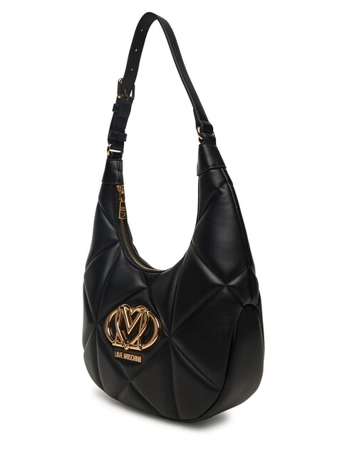 EMBOSSED Borsa Hobo a spalla Nero - Borse Donna