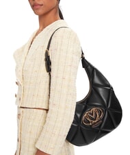 LOVE MOSCHINO EMBOSSED Borsa Hobo a spalla Nero - Borse Donna - 5