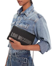 LOVE MOSCHINO SMART DAILY  Pochette con tracollina  Nero/nero - Borse Donna - 4