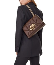 LOVE MOSCHINO EMBOSSED Borsa a spalla / a tracolla cioccolato - Borse Donna - 5