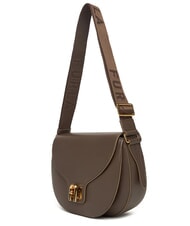 FURLA LOTUS Borsa in pelle con tracolla logata mogano/toni mogano - Borse Donna - 2