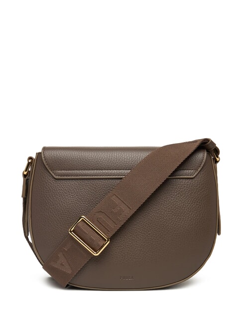 LOTUS Borsa in pelle con tracolla logata mogano/toni mogano - Borse Donna