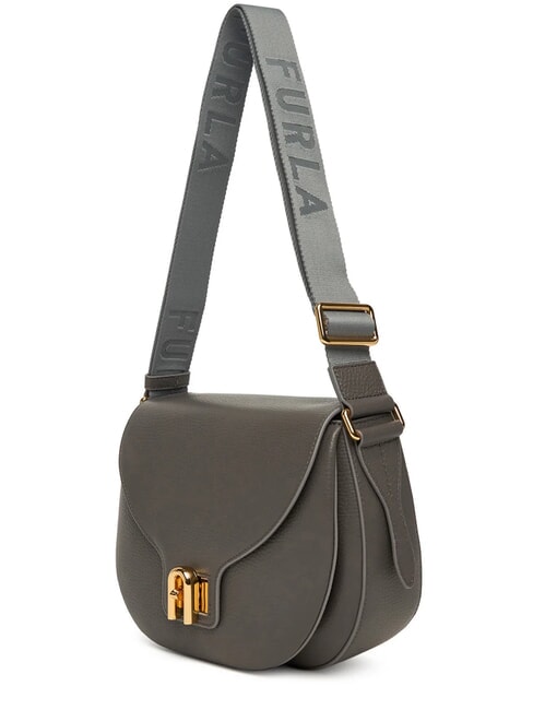 LOTUS Borsa in pelle con tracolla logata urban gray/toni urban gray - Borse Donna