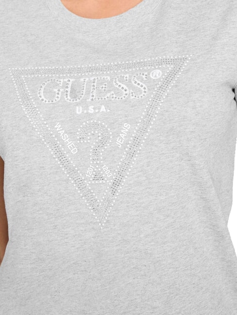 SS CN KRYSTAL TRIANGLE T-shirt manica corta borchie e strass light melange grey m - T-shirt e Top Donna