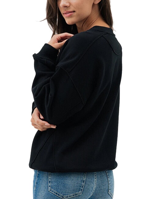 TRIANGLE GLITTER  Felpa in cotone jetbla - Felpe Donna