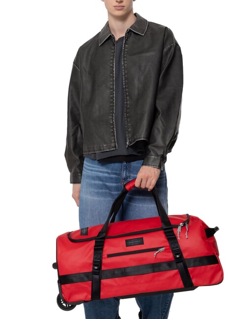 DUFFEL PACK WHEEL M Trolley borsone medio idrorepellente tarp red - Trolley Semirigidi