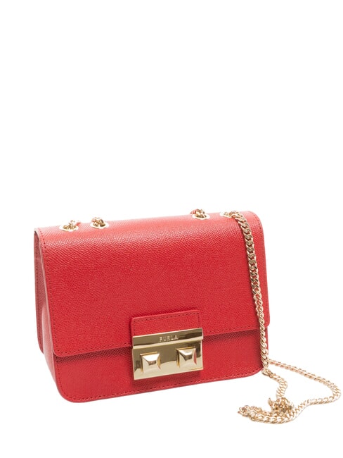 BELLA  Mini Bag a tracolla, in pelle rosso veneziano - Borse Donna