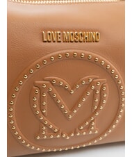 LOVE MOSCHINO LITTLE STUDS Borsa a spalla con borchiette cammello2 - Borse Donna - 3