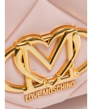 LOVE MOSCHINO GEOMETRIC Borsa convertible con flap cipria - Borse Donna - 3