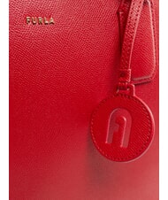 FURLA CLASSIC Borsa shopper in pelle stampa andromeda rosso veneziano - Borse Donna - 3