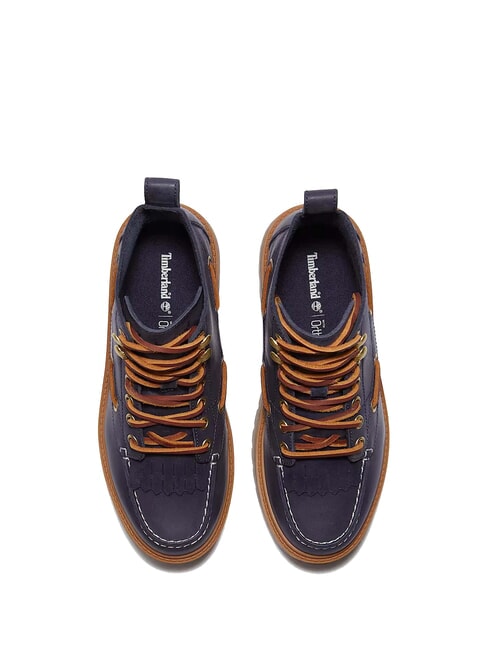 STONE STREET  Stivaletti in pelle con zeppa dark blue full grain - Scarpe Donna