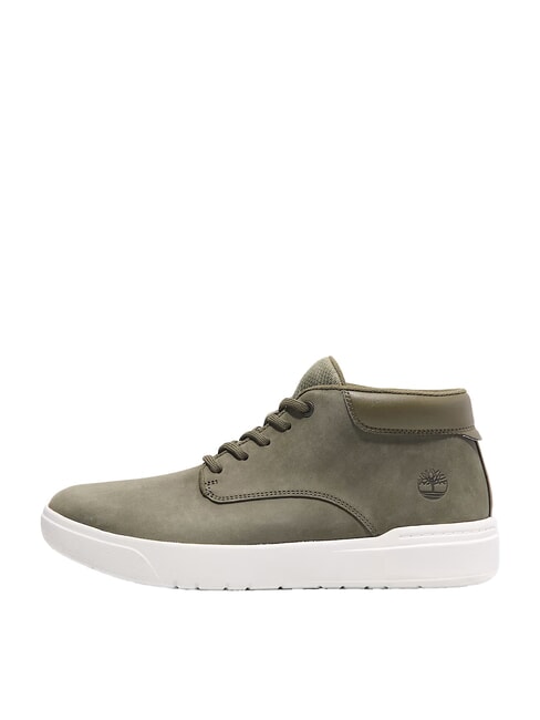 SENECA BAY Sneakers in pelle dark green nubuck - Scarpe Uomo