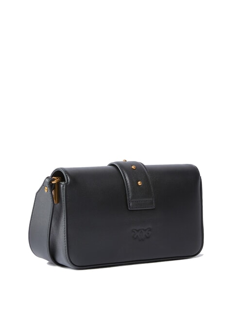 LOVE ONE SLOUCHY Borsa mini tracolla in pelle nero-antique gold - Borse Donna