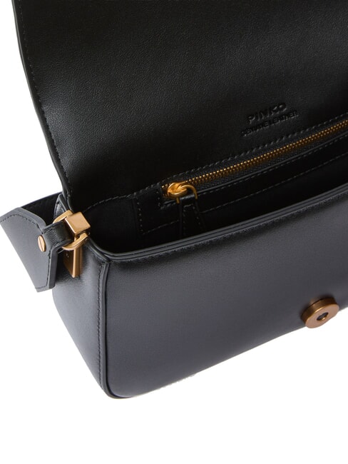 LOVE ONE SLOUCHY Borsa mini tracolla in pelle nero-antique gold - Borse Donna