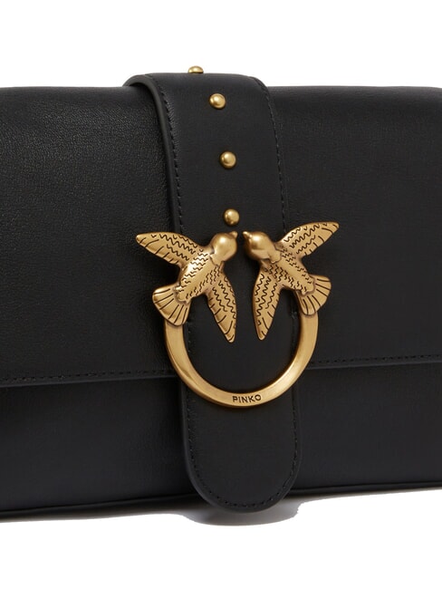 LOVE ONE CLASSIC SLOUCHY Borsa a spalla in pelle nero-antique gold - Borse Donna