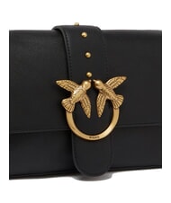 PINKO LOVE ONE CLASSIC SLOUCHY Borsa a spalla in pelle nero-antique gold - Borse Donna - 3