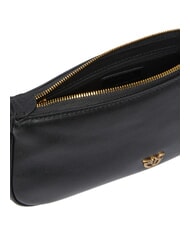 PINKO HALF MOON Borsa piccola a tracolla in pelle nero-antique gold - Borse Donna - 4