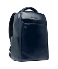 PIQUADRO BLUE SQUARE Zaino fast-check in pelle, porta pc 14" blu - Zaini da lavoro porta PC - 2