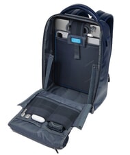 PIQUADRO BLUE SQUARE Zaino fast-check in pelle, porta pc 14" blu - Zaini da lavoro porta PC - 4