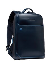 PIQUADRO BLUE SQUARE Zaino porta PC 14", in pelle blu - Zaini da lavoro porta PC - 2