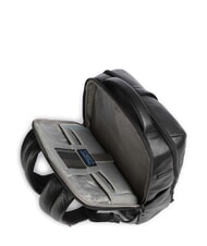 PIQUADRO RUSSEL Zaino porta PC 14", in pelle Nero - Zaini da lavoro porta PC - 4