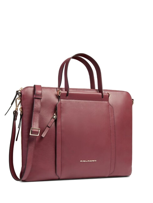 CIRCLE Borsa cartella porta pc 14" in pelle bordeaux - Cartelle Lavoro