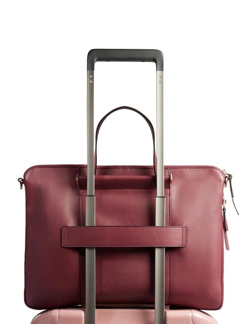 CIRCLE Borsa cartella porta pc 14" in pelle bordeaux - Cartelle Lavoro