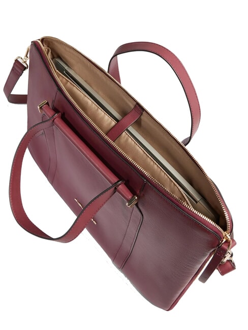 CIRCLE Borsa cartella porta pc 14" in pelle bordeaux - Cartelle Lavoro