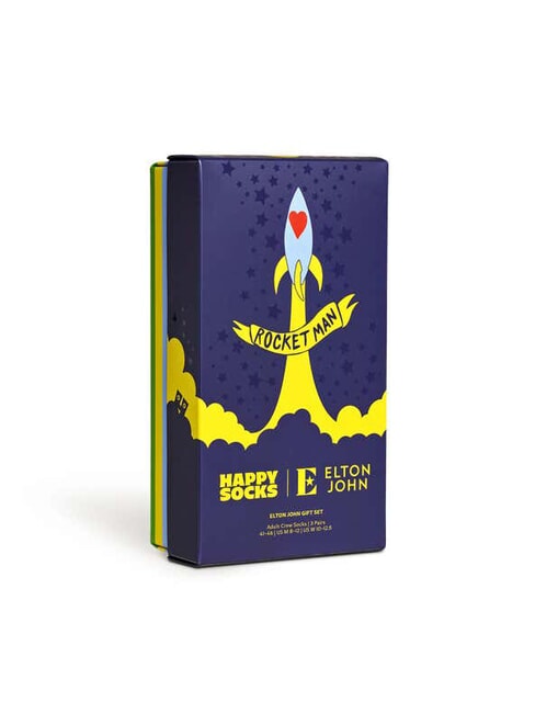 ELTON JOHN Gift set calze 3 paia black - Calze Uomo
