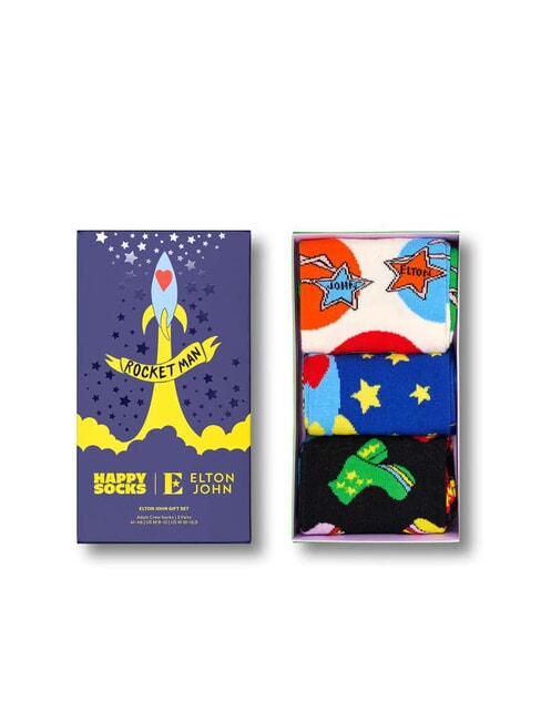 ELTON JOHN Gift set calze 3 paia black - Calze Uomo