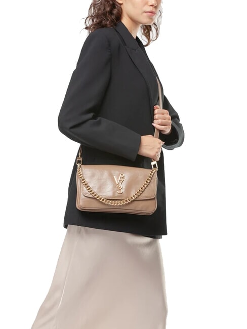 LOUISE Borsa media a tracolla manico catena taupe - Borse Donna