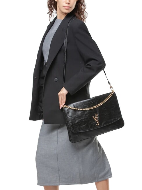 LOUISE Borsa grande a tracolla manico catena nero - Borse Donna