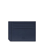 PIQUADRO W137 Porta carte di credito piatto in pelle blu - Portafogli Uomo - 3