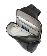 PIQUADRO W137 Zainmo monospalla in pelle Nero - Zaini da lavoro porta PC - 7